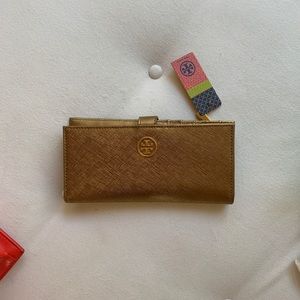 Bronze Tory Burch Wallet